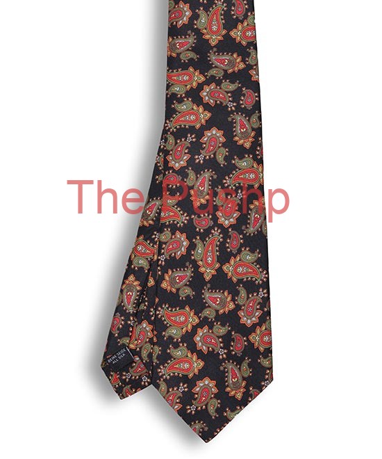 BLACK QUARTZ, 7 Fold Silk Tie – Vintage Paisley BLACK QUARTZ, 7 Fold Silk Tie – Vintage Paisley