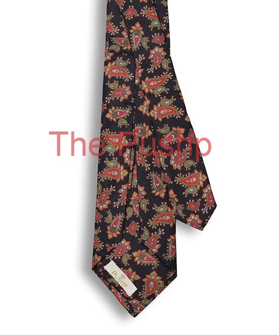 BLACK QUARTZ, 7 Fold Silk Tie – Vintage Paisley BLACK QUARTZ, 7 Fold Silk Tie – Vintage Paisley