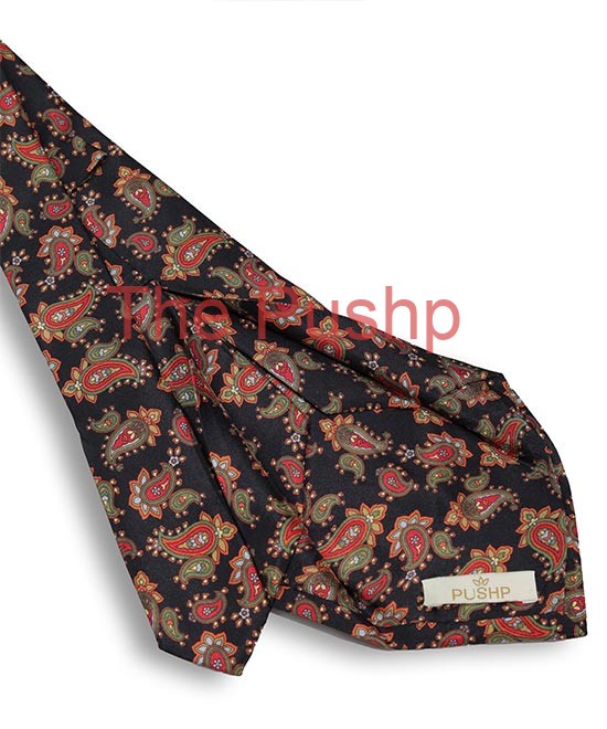 BLACK QUARTZ, 7 Fold Silk Tie – Vintage Paisley BLACK QUARTZ, 7 Fold Silk Tie – Vintage Paisley