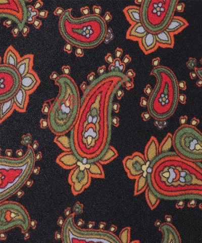 BLACK QUARTZ, 7 Fold Silk Tie – Vintage Paisley