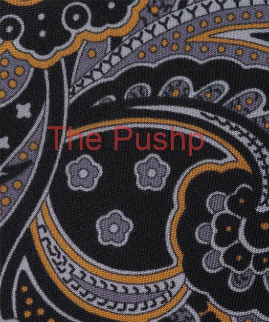 PERFECTLY BLACK, 7 Fold Silk Tie – Vintage Paisley PERFECTLY BLACK, 7 Fold Silk Tie – Vintage Paisley