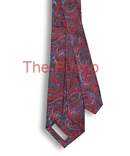 RUBY RED, 7 Fold Silk Tie – Vintage Paisley RUBY RED, 7 Fold Silk Tie – Vintage Paisley