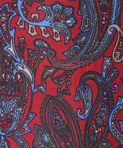 RUBY RED, 7 Fold Silk Tie – Vintage Paisley