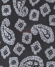 RICH BLACK, 5 Fold Micro Tie and Pocket Square - JACQUARD PAISLEY RICH BLACK, 5 Fold Micro Tie and Pocket Square - JACQUARD PAISLEY