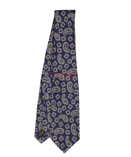 SAPPHIRE BLUE, 5 Fold Premium Micro Tie – Jacquard Paisley SAPPHIRE BLUE, 5 Fold Premium Micro Tie – Jacquard Paisley