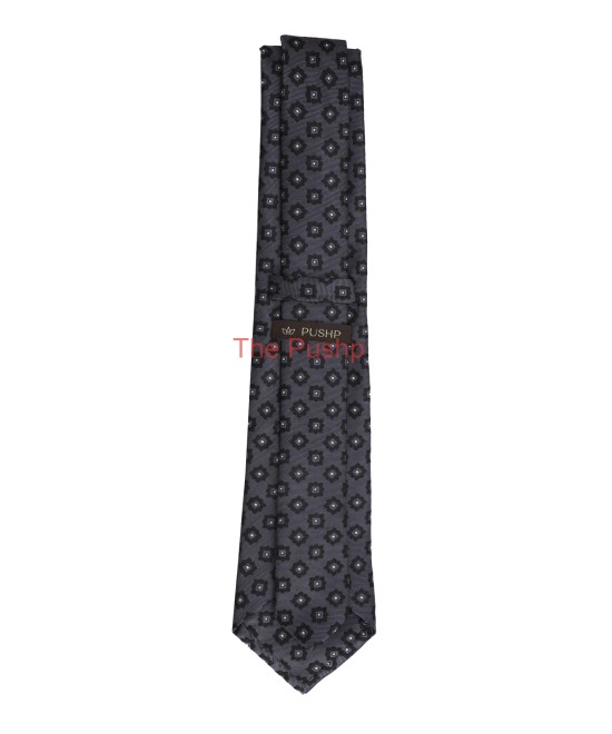 SHADOW GREY, 3 Fold Micro Tie - Small Design SHADOW GREY, 3 Fold Micro Tie - Small Design