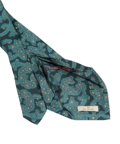 TEAL, 7 Fold Silk Tie – The Pattern House