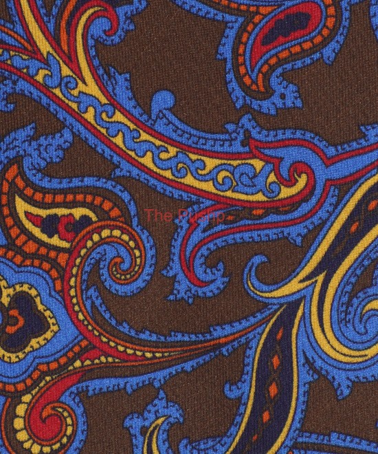 TURKISH COFFEE, Premium Twill Silk Pocket Square - Traditional Paisleys TURKISH COFFEE, Premium Twill Silk Pocket Square - Traditional Paisleys