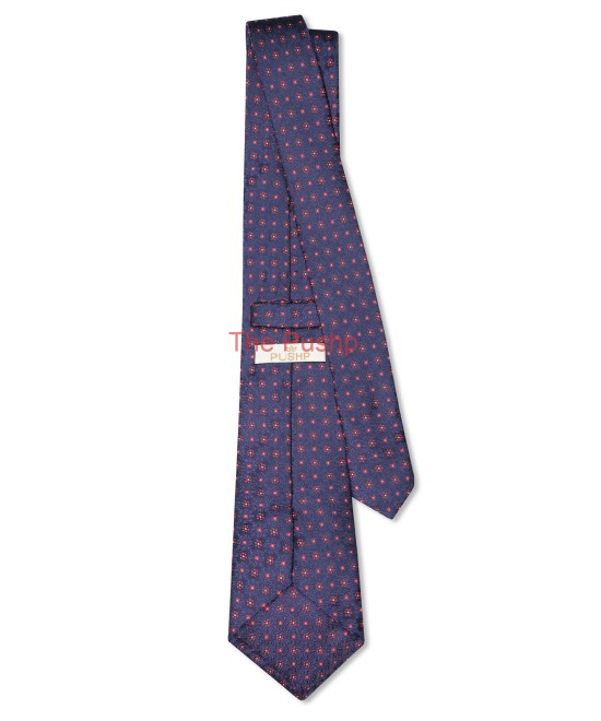 VIVID NAVY, 3 Fold Micro Tie – Dots & Squares VIVID NAVY, 3 Fold Micro Tie – Dots & Squares