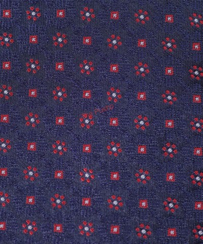 VIVID NAVY, 3 Fold Micro Tie – Dots & Squares