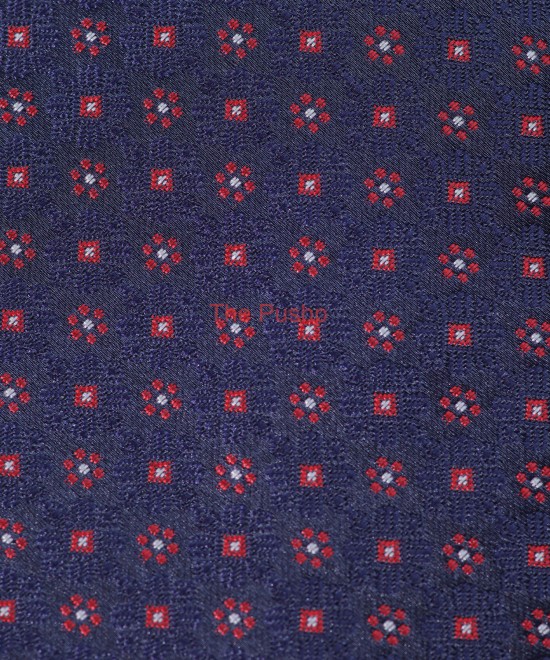 VIVID NAVY, 3 Fold Micro Tie – Dots & Squares VIVID NAVY, 3 Fold Micro Tie – Dots & Squares