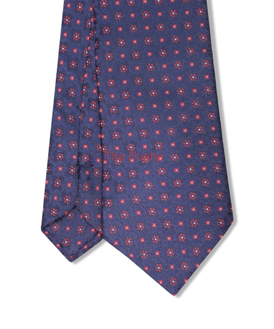 VIVID NAVY, 3 Fold Micro Tie – Dots & Squares VIVID NAVY, 3 Fold Micro Tie – Dots & Squares