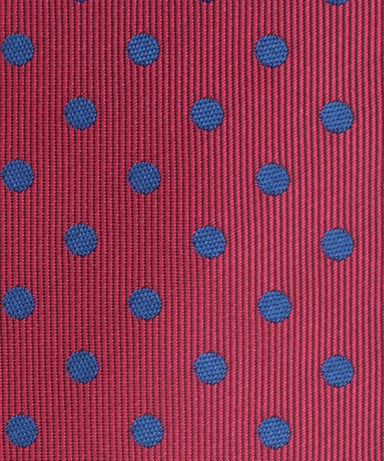 CANBERRY PINK, 3 Fold Micro Tie - Polka Dots