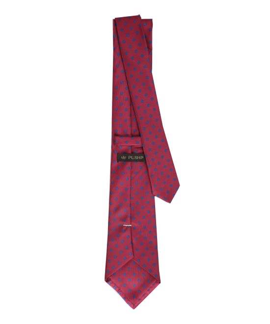 CANBERRY PINK, 3 Fold Micro Tie - Polka Dots