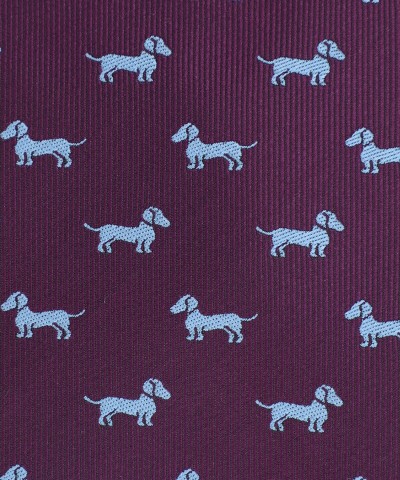 DEEP WINE, 3 Fold Micro Tie - The Canine DEEP WINE, 3 Fold Micro Tie - The Canine