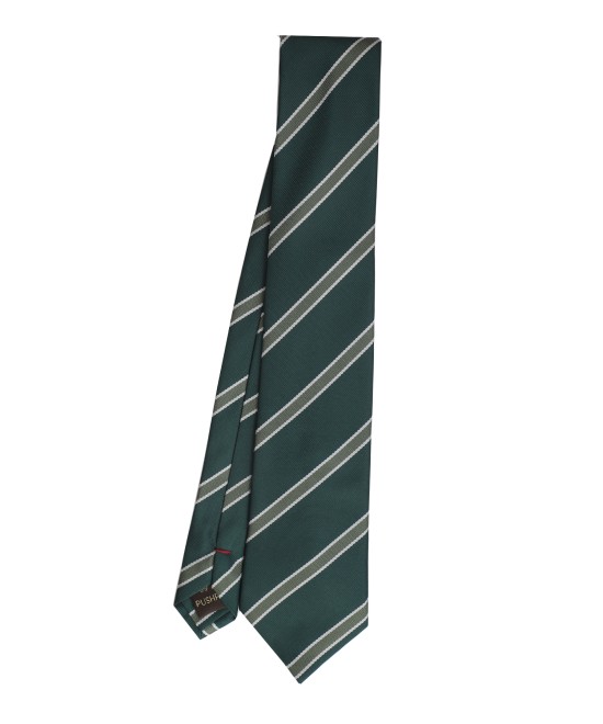 FOREST GREEN, 3 Fold Micro Tie - Stripes & Checks FOREST GREEN, 3 Fold Micro Tie - Stripes & Checks