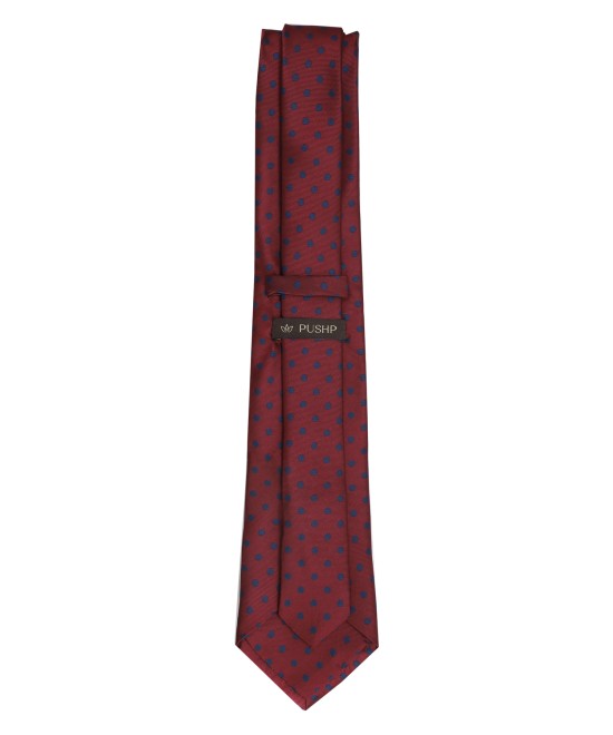 MAROON OAK, 3 Fold Micro Tie - Polka Dot MAROON OAK, 3 Fold Micro Tie - Polka Dot