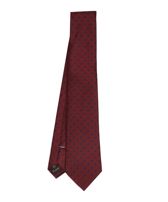 MAROON OAK, 3 Fold Micro Tie - Polka Dot MAROON OAK, 3 Fold Micro Tie - Polka Dot