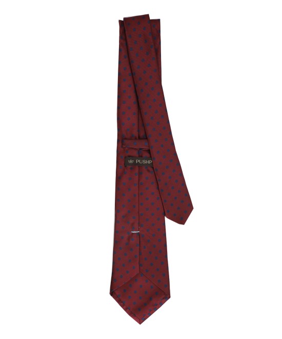 MAROON OAK, 3 Fold Micro Tie - Polka Dot MAROON OAK, 3 Fold Micro Tie - Polka Dot