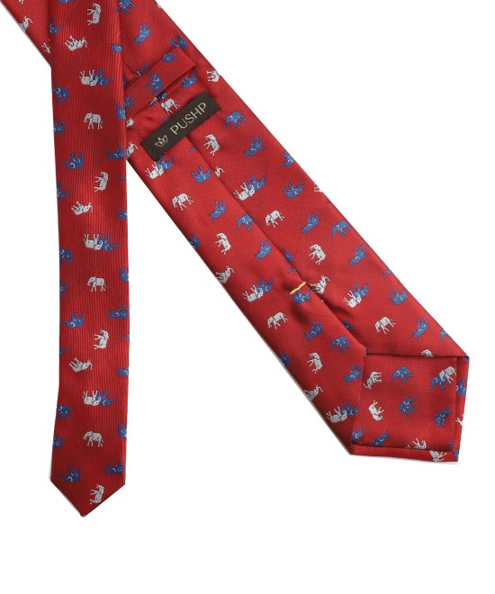 PERSIAN RED, 3 Fold Micro Tie - The Tuskers PERSIAN RED, 3 Fold Micro Tie - The Tuskers