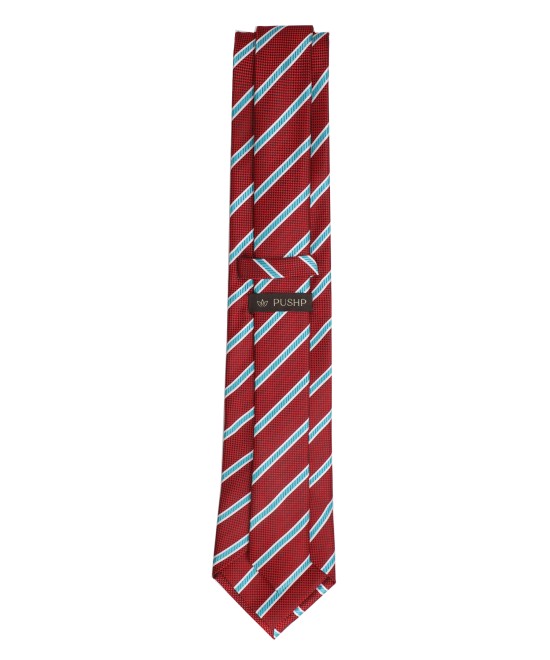 RUBY RED, 3 Fold Micro Tie - Stripes & Checks RUBY RED, 3 Fold Micro Tie - Stripes & Checks