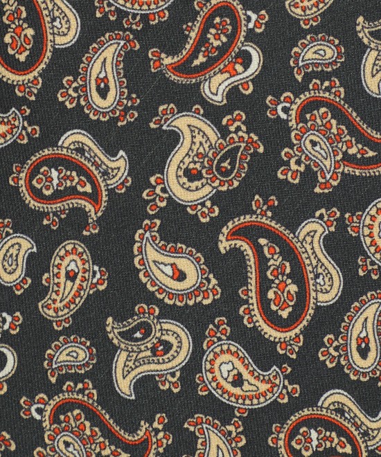 EBONEY GREEN- Premium Twill Silk Pocket Square- Intertwined Paisleys EBONEY GREEN- Premium Twill Silk Pocket Square- Intertwined Paisleys