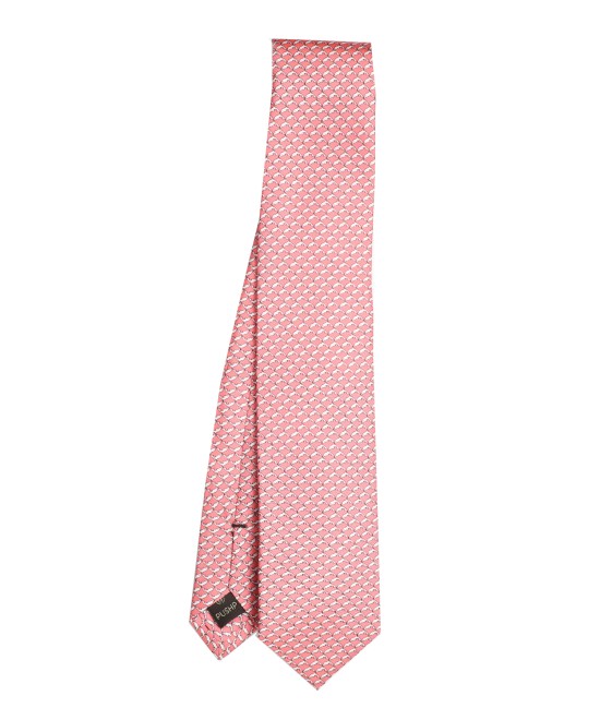 CORAL PEACH, 3 Fold Silk Tie – Dolphins