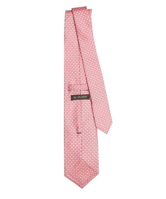 CORAL PEACH, 3 Fold Silk Tie – Dolphins