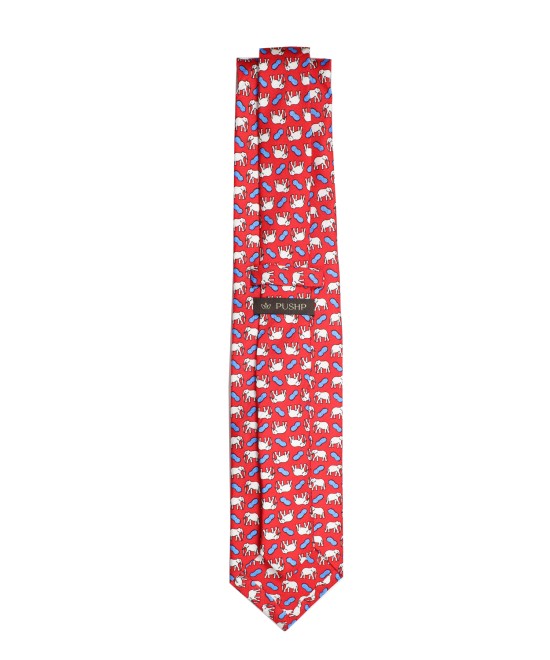 CRIMSON RED, 3 Fold Premium Silk Tie – The Tuskers CRIMSON RED, 3 Fold Premium Silk Tie – The Tuskers