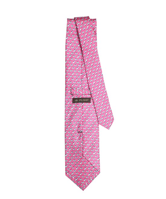 NEON PINK, 3 Fold Premium Silk Tie – The Canine NEON PINK, 3 Fold Premium Silk Tie – The Canine