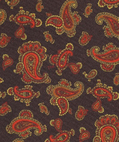 BLACK BRONZE, 5 Fold Silk Tie – Intertwined Paisleys
