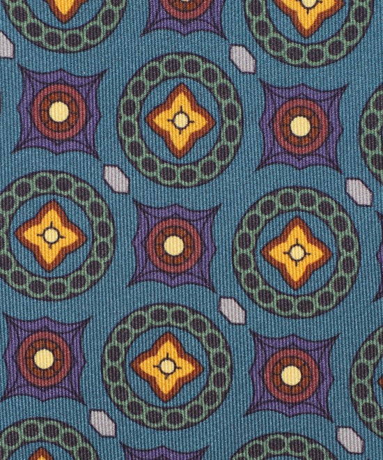 MOONLIGHT BLUE, 5 Fold Silk Tie – The Geomatria MOONLIGHT BLUE, 5 Fold Silk Tie – The Geomatria