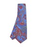 ELECTRIC BLUE, 7 Fold Silk Tie – Vintage Paisely