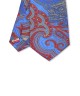 ELECTRIC BLUE, 7 Fold Silk Tie – Vintage Paisely