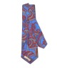 ELECTRIC BLUE, 7 Fold Silk Tie – Vintage Paisely