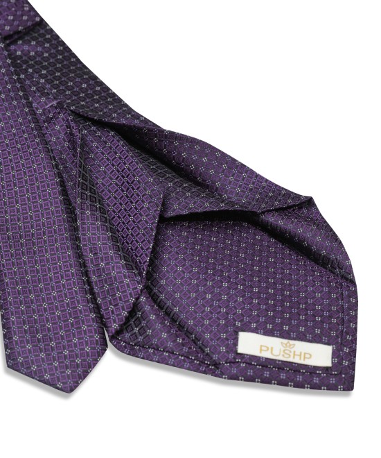 BLACK BERRY, 5 Fold Micro Tie – Dots & Checks