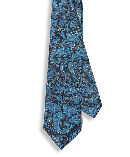 BLACK-FIROZI, 7 Fold Silk Tie – Vintage Paisely BLACK-FIROZI, 7 Fold Silk Tie – Vintage Paisely